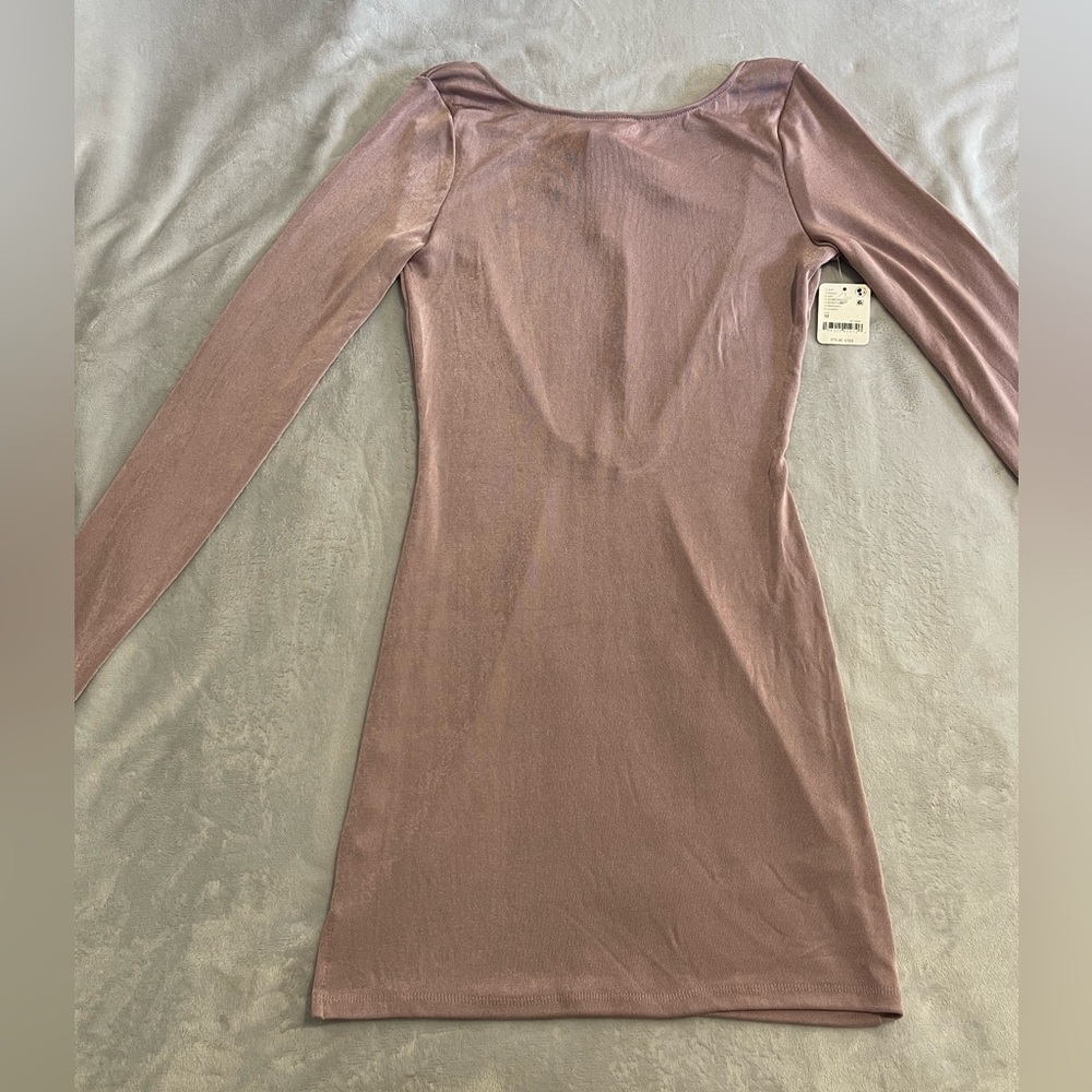 Free People Dusty Pink Long Sleeve Dress